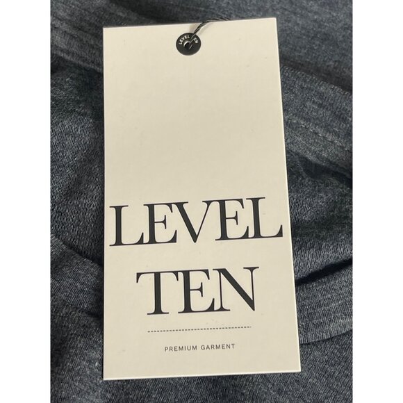 Level Ten Mens Long Sleeve Knit Shirt Navy Grayish Blue Size Small - Picture 6 of 8